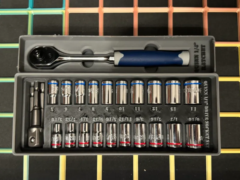 GRIDFINITY Quinn 1/4" Drive 21pc Socket Set 