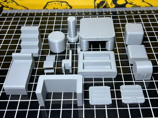 Mobilier miniature pour décors de jeu de rôle