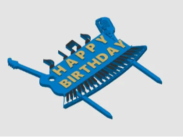 Cake Topper Birthday Music