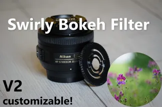 Customizable swirly bokeh filter