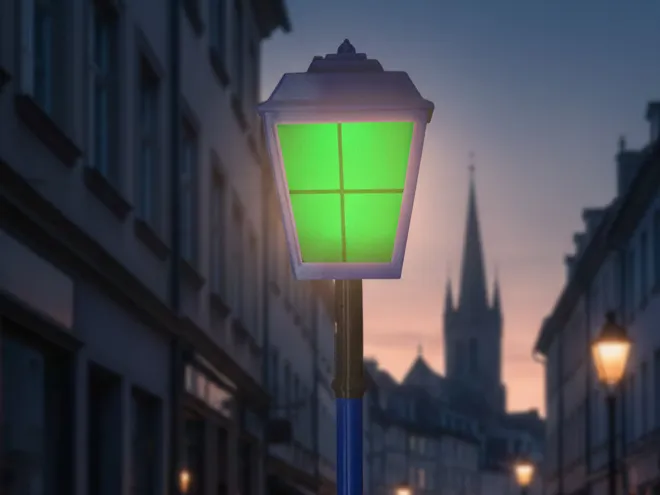 Blank Plate with Window cross for Festive-Lamppost