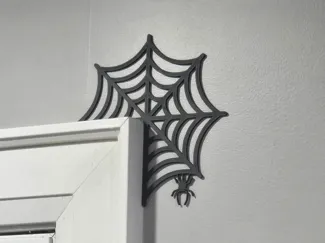 Halloween Door Corner Spiderweb