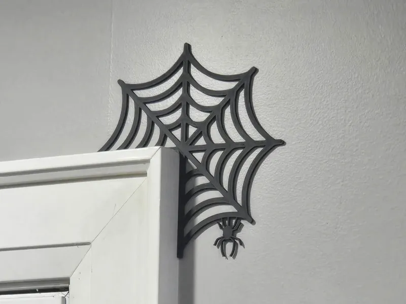 Halloween Door Corner Spiderweb
