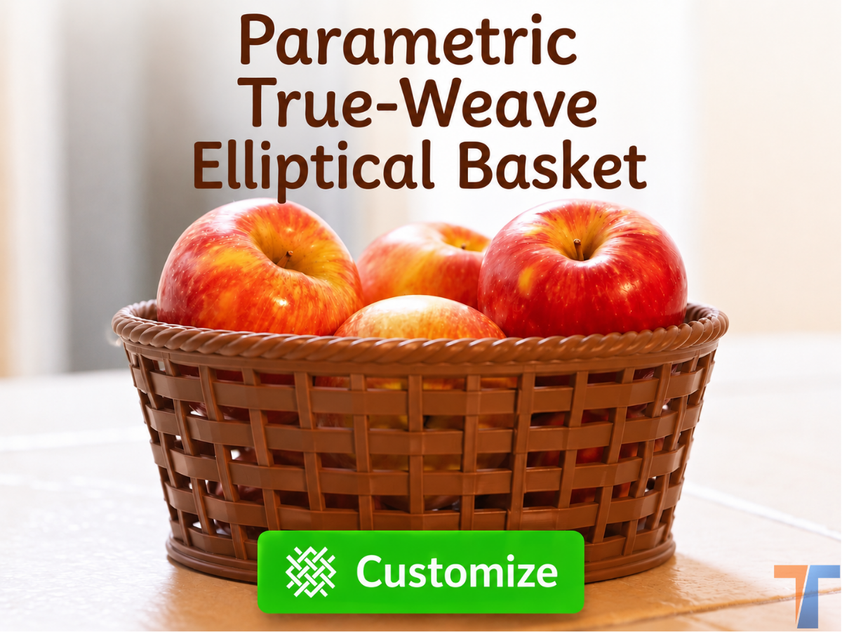 Parametric True-Weave Elliptical Basket