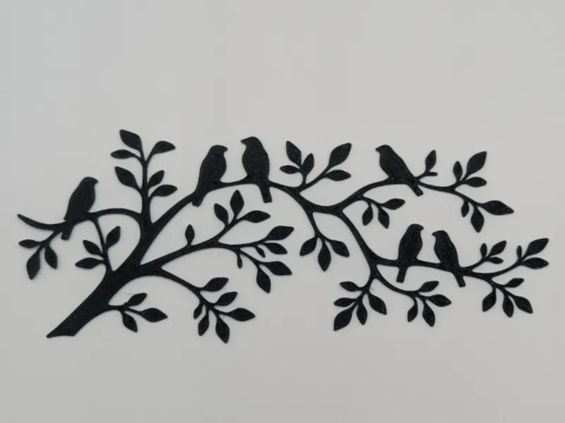 Birds on branch wall art