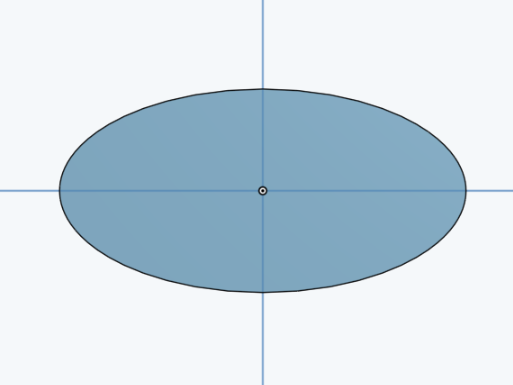2D Ellipse 42×21 mm 2D Basic Shape (Printable STL)