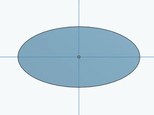 2D Ellipse 42×21 mm 2D Basic Shape (Printable STL)