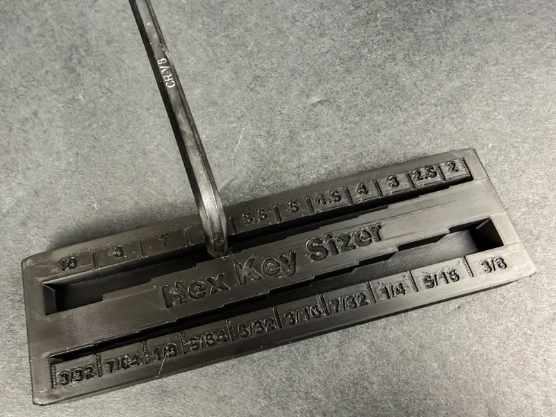 Hex Key Sizer (English 3/32"-3/8") (Metric 2-10)