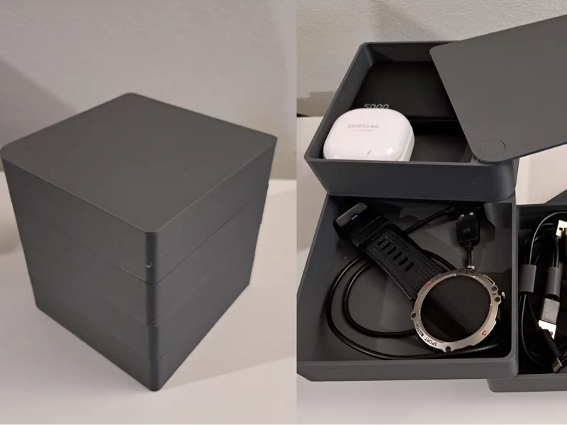 desk organizer - make-up cube box