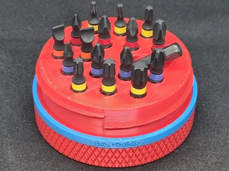 Screwdriver bits + holder screw lid storage box