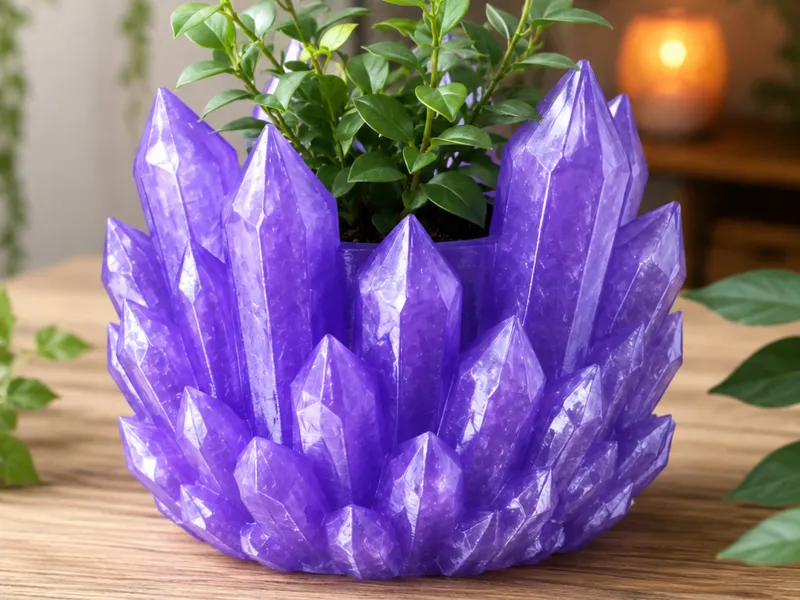 Amethyst Crystal Planter