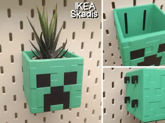 Minecraft Creeper Box für IKEA Skadis