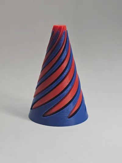 Sliding Mesmerizing Cone in 2 colors - Free 3D Print Model - MakerWorld