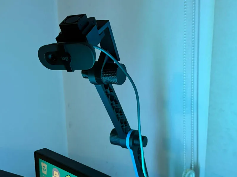 logitech brio100 webcam arm stand 