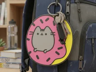 Cute cat Donut  - keychain 