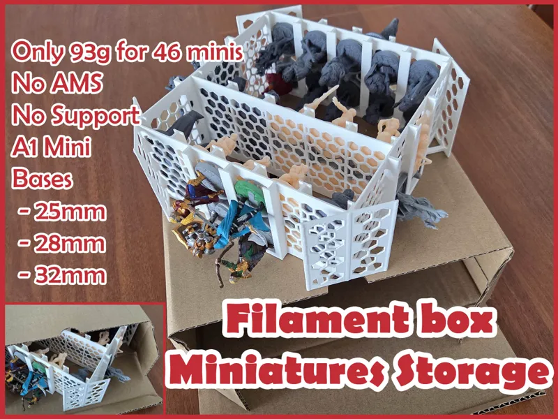 Miniatures Storage for Filament Box