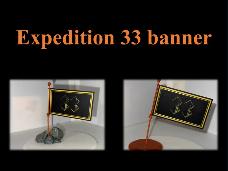 33號遠征隊琉光金旗幟 Expedition 33 banner