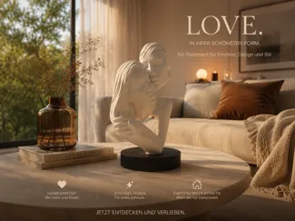 LOVE Sculpture – Modern Abstract Couple Statue
