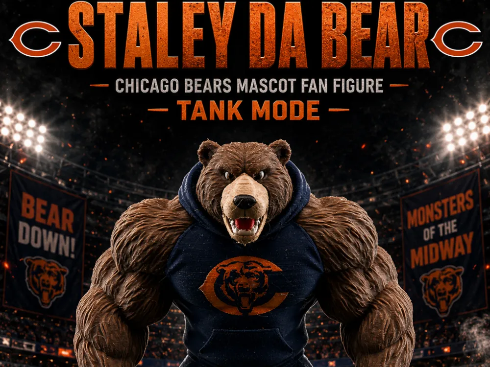 Staley Da Bear – Chicago Bears Mascot (Tank Mode) - Free 3D Print Model ...