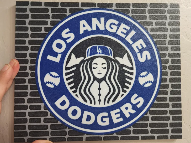 Los Angeles Dodgers Starbucks Wall Plaque