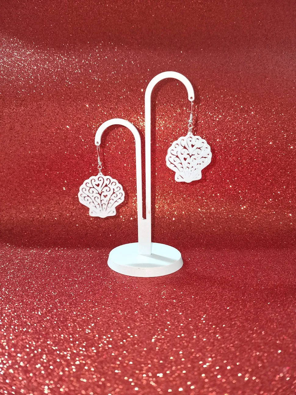 Hearts in Shell earrings view 3