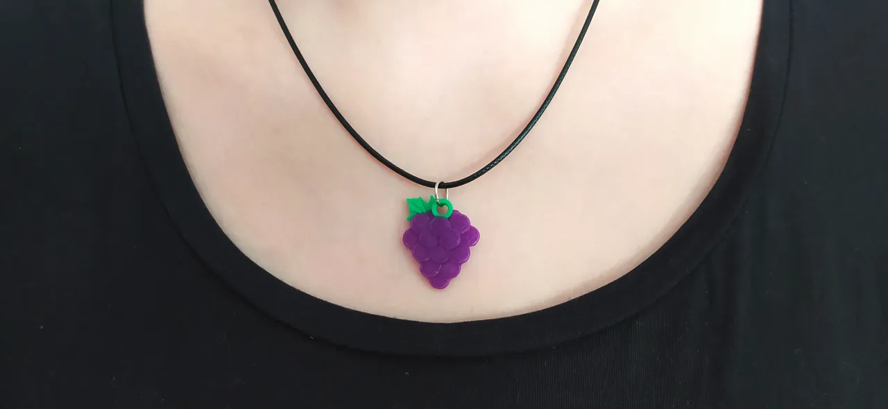 Cute Grape Charm - Earrings, Keychain & Necklace view 3
