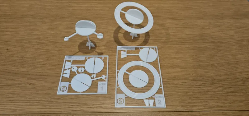 Planet with Rings - Flat Space 2 - Kit Card
