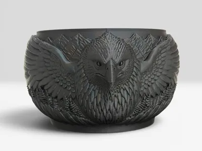 Realistic Eagle Vase