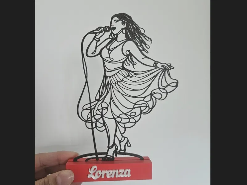 Décoration line ART chanteuse danseuse 