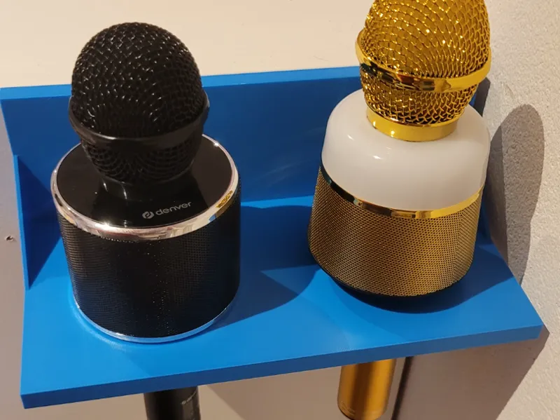 Halter für 2 Bluetooth Mikrofone mit Lautsprecher