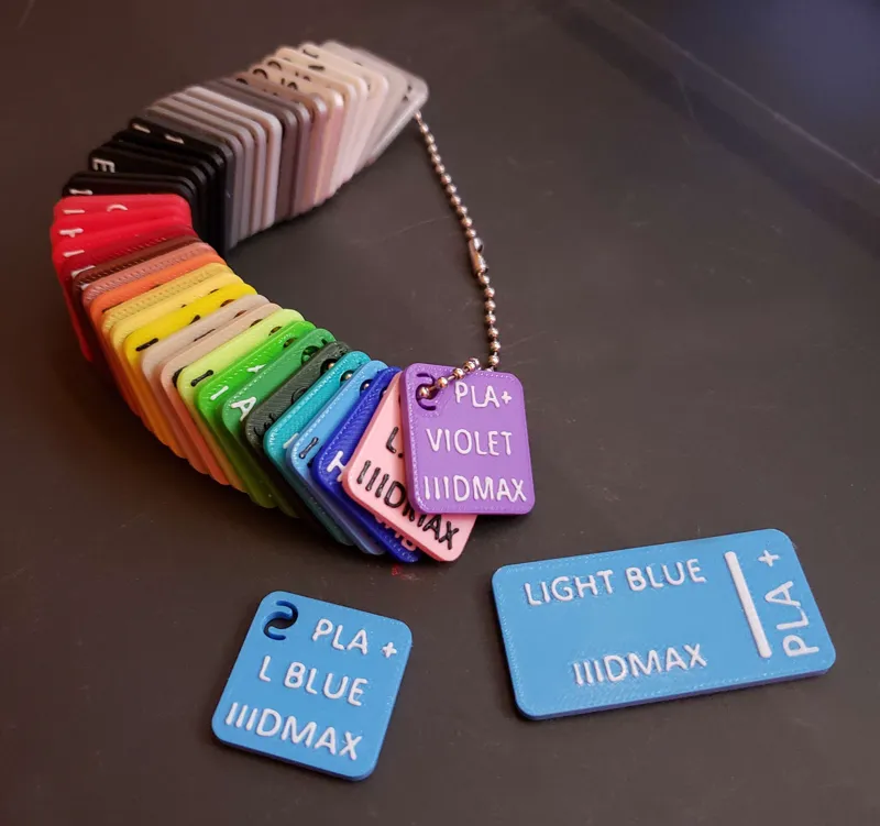 Bambu Filament Swatch Swatch Tag EDITABLE!