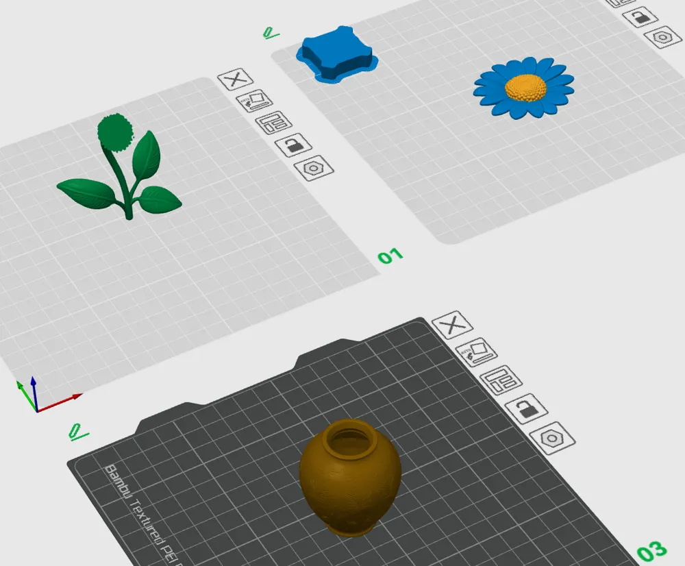 Flower with Vase - Free 3D Print Model - MakerWorld