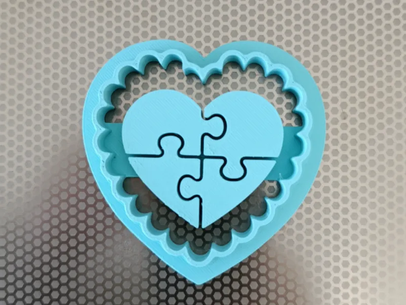 Emporte Pièce Biscuit Coeur Puzzle