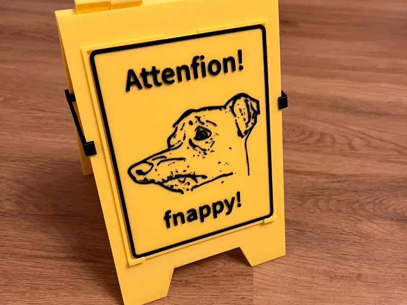 Overbite Meme Attention Sign Holder 
