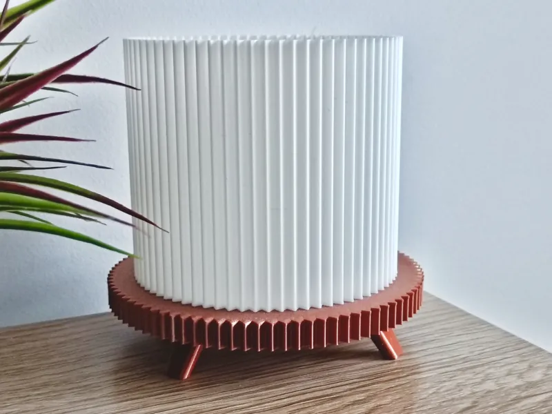 Mid-Century Ribbed Lamp