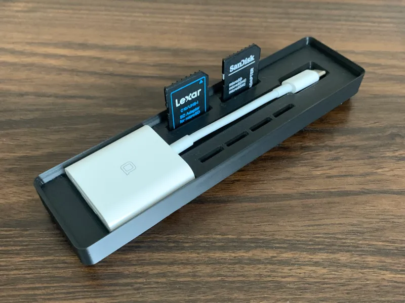 Gridfinity USB-C to SD Card Adapter Holder