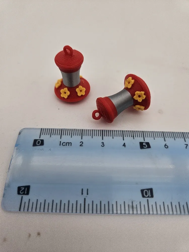 Hummingbird Feeder Earrings view 2