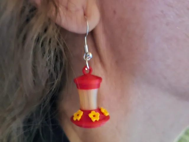 Hummingbird Feeder Earrings