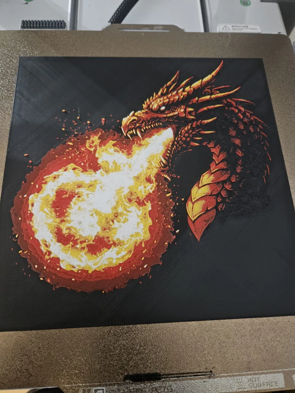 Dragon breathing fire - Free 3D Print Model - MakerWorld