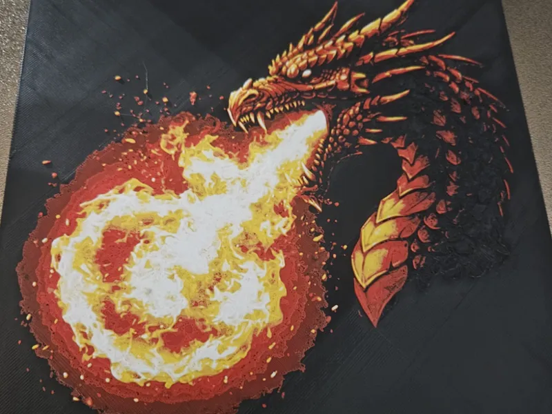 Dragon breathing fire