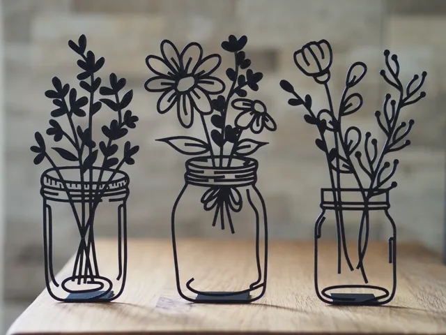 Flowers in jar