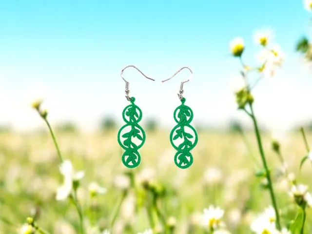 Botanical silhouette earrings