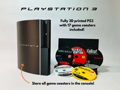 Playstation 3 Console with 17 Game Coasters