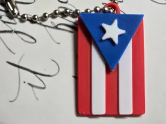 Puerto Rico flag Charm or small keychain