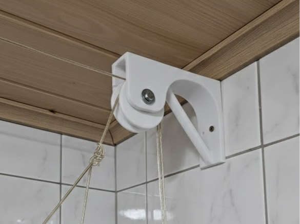 Universal Wall-Mounted Pulley for Rope Systems