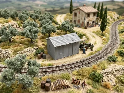 Italian Style Barn – H0 Scale