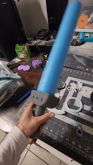 Noodle Sword and Lightsaber hilt