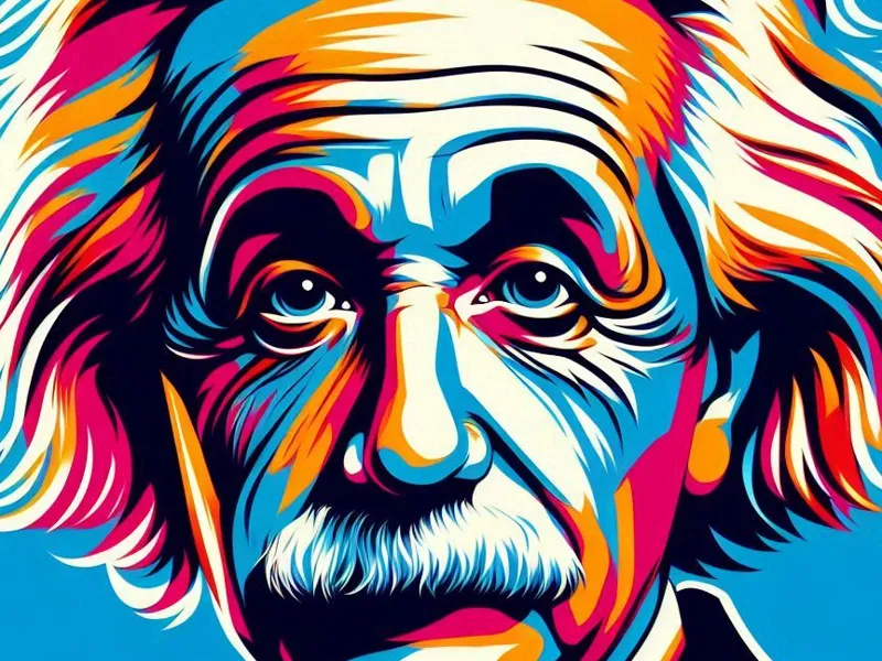 Einstein popart 6 couleurs