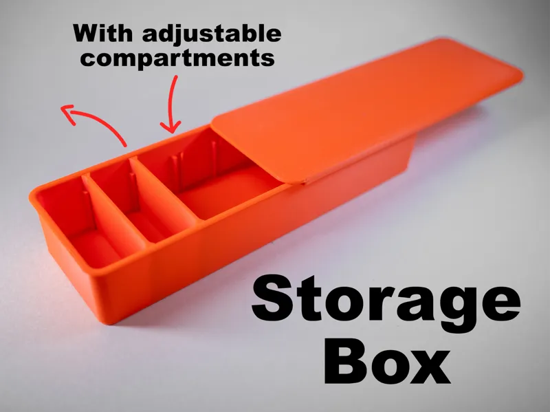 Storage Box with adjustable compartments Organizer