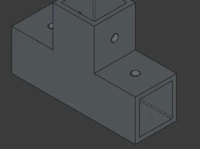T-JOINT for Aluminium profile 40x40 - 8mm screw